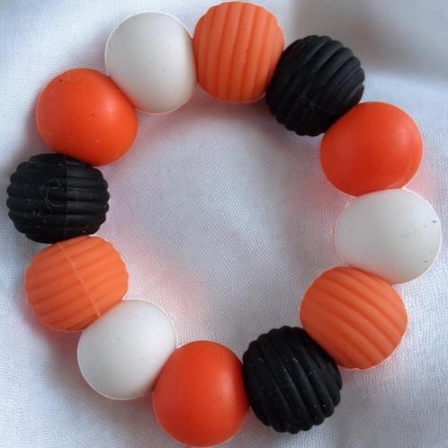 Bijtring oranje wit zwart thema EK - WK, Kinderen en Baby's, Speelgoed | Babyspeelgoed, Nieuw, Overige typen, Ophalen of Verzenden