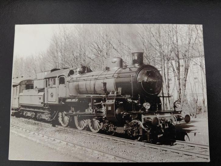 Oude Stoomlocomotieven, Nederland, Zwart-Wit kaarten, 6 st., Verzamelen, Spoorwegen en Tramwegen, Gebruikt, Trein, Kaart of Prent