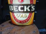Beck's lamp bierreclame mancave, Verzamelen, Ophalen, Gebruikt, Reclamebord, Plaat of Schild, Overige merken