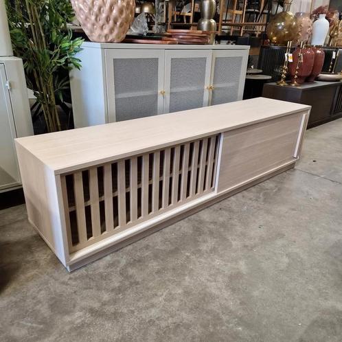TV-meubel Anas MDF, 180cm Whitewash van Nohr, Huis en Inrichting, Kasten | Televisiemeubels, Nieuw, Minder dan 100 cm, 150 tot 200 cm