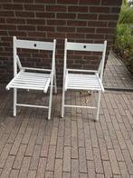 Klapstoeltjes, Tuin en Terras, Tuinstoelen, Ophalen of Verzenden, Zo goed als nieuw, Hout, Inklapbaar