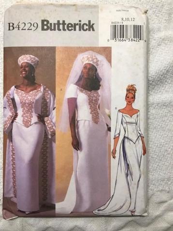 Naaipatroon Butterick B4229  Bruidsjapon, Avondjurk beschikbaar voor biedingen
