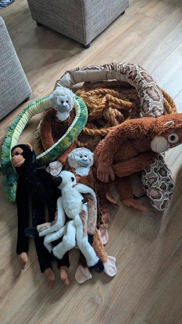 Jungle knuffels (en sisal touw) beschikbaar voor biedingen
