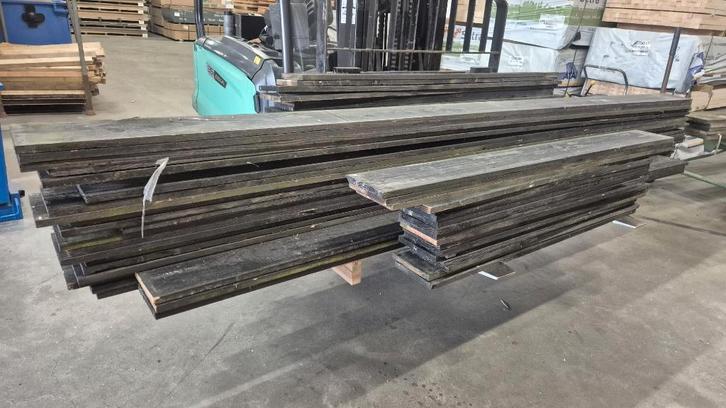 Gebruikte steigerplanken, Doe-het-zelf en Verbouw, Hout en Planken, Gebruikt, Plank, Steigerhout, 300 cm of meer, 25 tot 50 mm