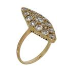 18k gouden dames Vintage prinsessen ring 17 grote diamanten, Sieraden, Tassen en Uiterlijk, Ringen, Goud, Goud, Met edelsteen