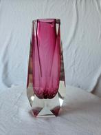 Murano Glas Roze Vaas 20 cm, Antiek en Kunst, Antiek | Glas en Kristal, Ophalen of Verzenden