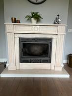 Schouw marmer natuursteen, Ophalen, Gebruikt, Inbouwhaard, Houthaard