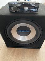 Crunch subwoofer+versterker en radio, Auto diversen, Autospeakers, Ophalen of Verzenden, Zo goed als nieuw