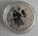 Zilver 1 oz munt Tuvalu - Poseidon - Gods of Olympus- 2021, Ophalen, Zilver