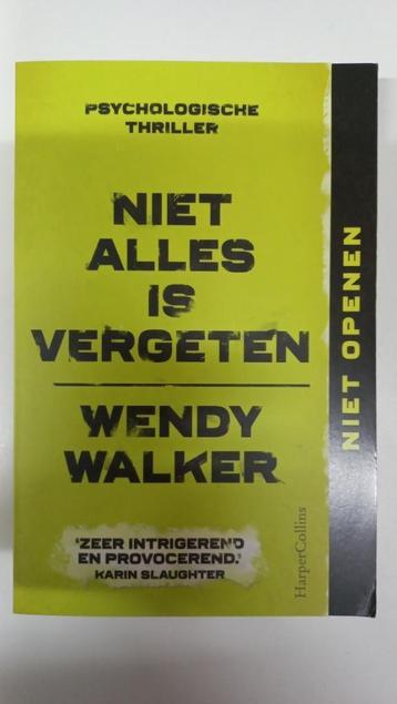 Wendy Walker - Niet alles is vergeten beschikbaar voor biedingen