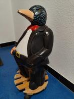Massief houten gentleman pinguïn (handgemaakt), Antiek en Kunst, Ophalen