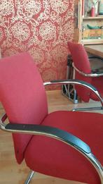 Buisstoelen 3 rode stoelen, Huis en Inrichting, Fauteuils, Ophalen of Verzenden, Stof, 50 tot 75 cm