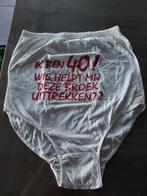 40 jaar onderbroek grapkado, Ophalen of Verzenden, Wit, Slip