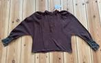 Top / Blouse Ambika - Bruin met kant - Small / Medium NIEUW, Kleding | Dames, Tops, Maat 38/40 (M), Bruin, Nieuw, Ophalen of Verzenden