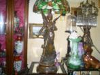 brons lamp met tiffanylamppekap, Antiek en Kunst, Verzenden, Brons