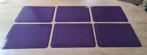 6 mooie paarse kunststof placemats, 45x30 cm, Ophalen of Verzenden, Zo goed als nieuw, Bord