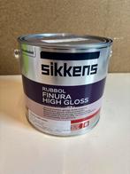 Sikkens Rubbol 9010 Hoogglans Verf - 2,5 Liter buiten lak, Doe-het-zelf en Verbouw, Verf, Beits en Lak, Wit, Nieuw, Ophalen of Verzenden
