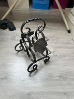 Wijnrek,smeedijzer met druivenblad, Ophalen, Zo goed als nieuw, Metaal, Minder dan 50 cm