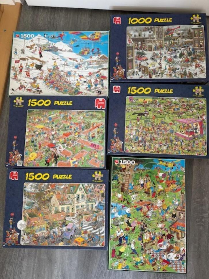 Diverse Jan van Haasteren Puzzels 1500/1000 stukjes, Hobby en Vrije tijd, Denksport en Puzzels, Zo goed als nieuw, Legpuzzel, 500 t/m 1500 stukjes