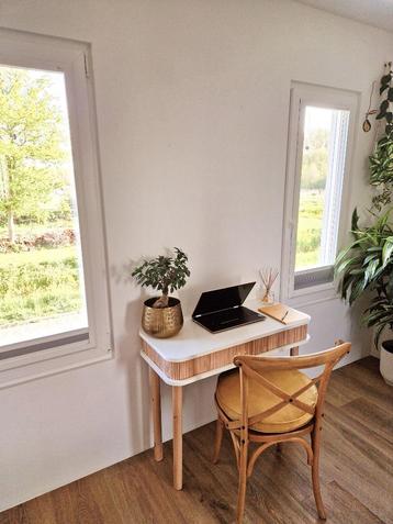Bamboo Art deco Natural Wooden Desk beschikbaar voor biedingen