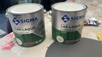 2x 2,5L Sigma exterieur lak 9010 hoogglans, Wit, Nieuw, Ophalen of Verzenden, Lak