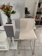 Ikea barkruk Volfgang, wit leer, 1 kruk, Ophalen, Gebruikt, Leer