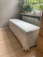 2X een wit zitbankje/poef met opberg ruimte!, Ophalen, Minder dan 50 cm, Gebruikt, 125 cm of meer