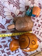 Houtsnijwerk ananas schildpad uil, Antiek en Kunst, Kunst | Beelden en Houtsnijwerken, Ophalen of Verzenden