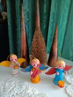 Oude houten Kerst engeltjes. Kerstboomhangers., Diversen, Kerst, Ophalen of Verzenden, Zo goed als nieuw