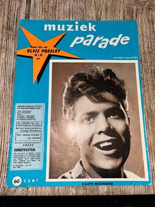 Muziek parade 1962 no64, Verzamelen, Muziek, Artiesten en Beroemdheden, Gebruikt, Boek, Tijdschrift of Artikel, Ophalen of Verzenden