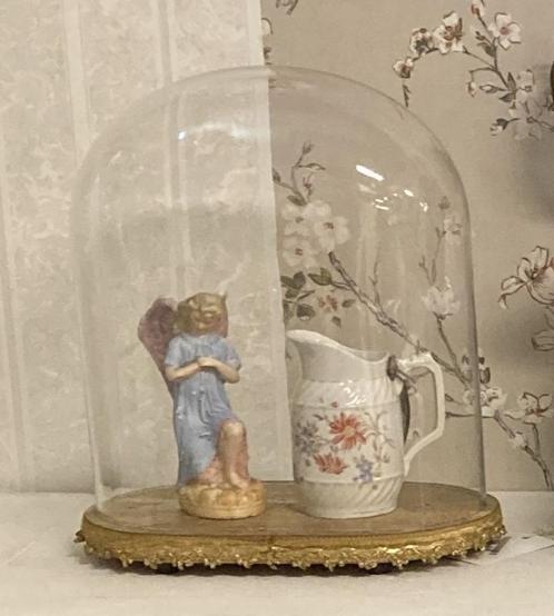 Brocante ovale glazen stolp, Antiek en Kunst, Antiek | Woonaccessoires, Ophalen