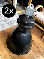 Twee vintage jaren 60 Thorax T industriële hanglampen, Gebruikt, Ophalen of Verzenden, Industriëel, Metaal