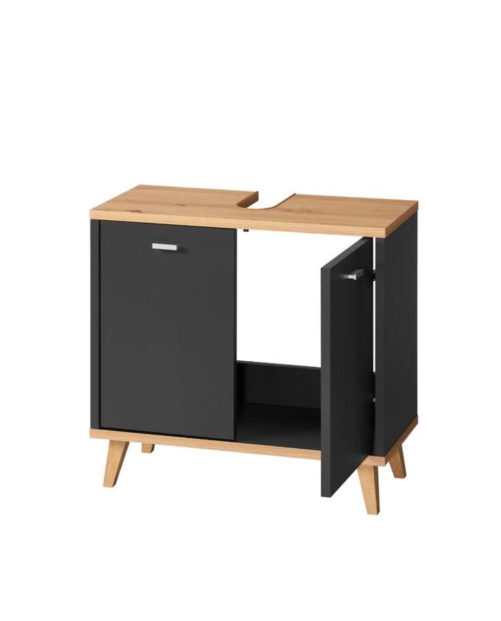 Antracietgrijze Wastafelkast - 60x28x55cm, Huis en Inrichting, Badkamer | Badkamermeubels, Nieuw, Wastafelkast, Minder dan 100 cm