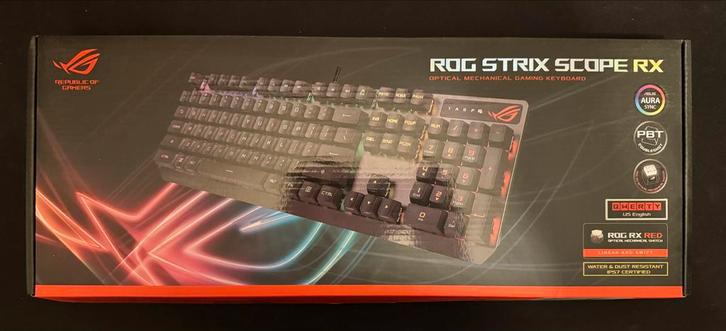 Asus ROG Strix Scope RX Mechanisch Gaming Toetsenbord, Computers en Software, Toetsenborden, Zo goed als nieuw, Qwerty, Bedraad