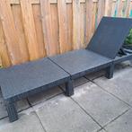 Grijs ligbed, heel weinig gebruikt, Tuin en Terras, Ligbedden, Ophalen, Zo goed als nieuw, Kunststof