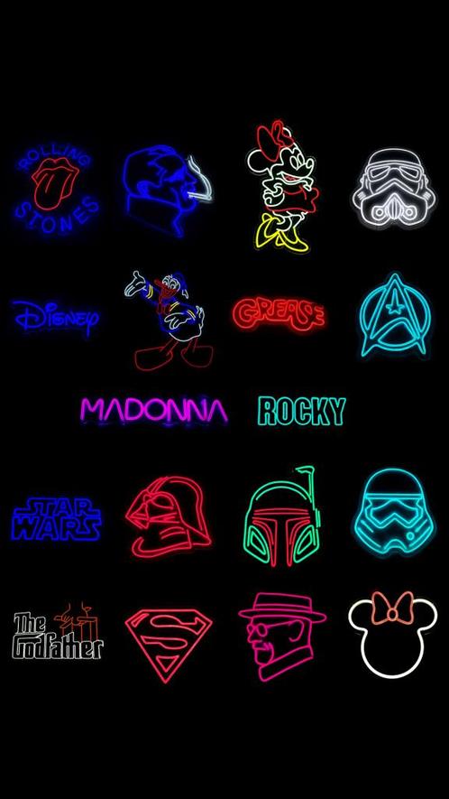 DIVERSE LED NEON SIGN - FILM / MUZIEK, Verzamelen, Merken en Reclamevoorwerpen, Nieuw, Lichtbak of (neon) lamp, Ophalen of Verzenden