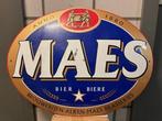 Emaille Maes bier reclame bord, Ophalen of Verzenden, Gebruikt, Reclamebord