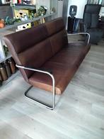 2 stoelen en driezits bank, Huis en Inrichting, Ophalen, Zo goed als nieuw, 75 tot 100 cm, Leer