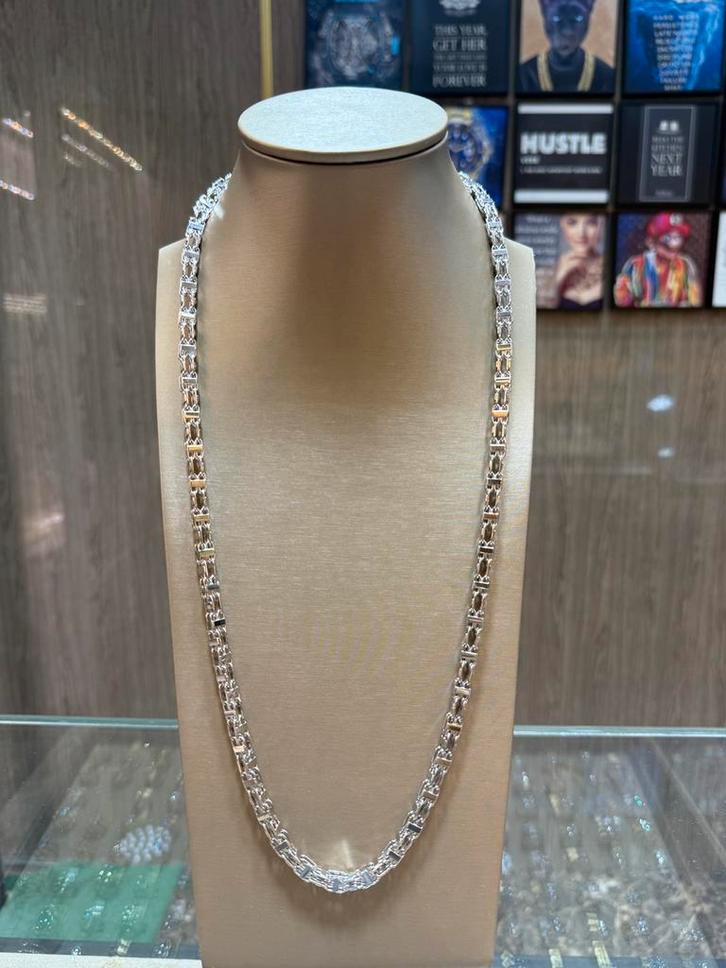 18KT Wit Goud - 42.3 Gram - Ketting - MAGNUM - Herenketting, Sieraden, Tassen en Uiterlijk, Kettingen, Nieuw, Goud, Ophalen