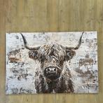 Canvas Schotse hooglander 120 x 80 cm, Huis en Inrichting, Oorspronkelijke maker, Nieuw, Ophalen of Verzenden, Print