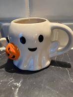 Nieuw/wit-oeanje mok beker Halloween/spookje pompoen, Keramiek, Nieuw, Ophalen of Verzenden, Overige stijlen