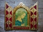 Goud verguld 3 luik drieluik Icoon Maria naar Filippo Lippi, Antiek en Kunst, Antiek | Religie, Ophalen of Verzenden