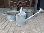 3x zinken emmer gieter, Antiek en Kunst, Curiosa en Brocante, Ophalen