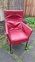Montis Charly design leer rood 4 stuks, Huis en Inrichting, Stoelen, Ophalen, Gebruikt, Leer, Vier