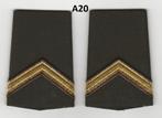 Set rangen epauletten Sergeant (A20), Verzamelen, Ophalen of Verzenden, Landmacht, Nederland, Embleem of Badge