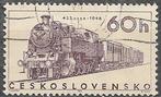 TSJECHO-SLOWAKIJE 60 h. zegel Stoomloc "423.0206" 1966, Verzenden, Gestempeld, Treinen