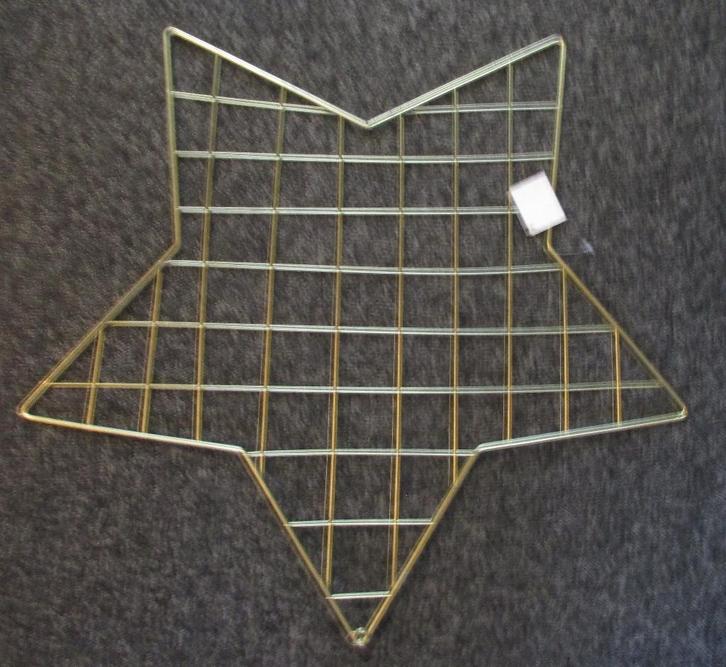 8 x nieuw goudkleurig wandrek ster  - 49,5 cm à 2,00, Diversen, Kerst, Nieuw, Ophalen of Verzenden
