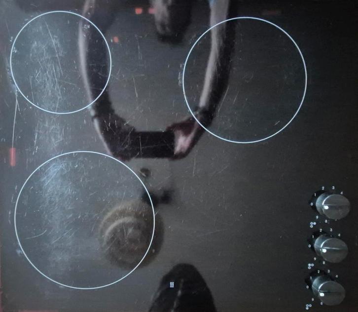 3-pits Keramische Kookplaat - Gebruikt, Witgoed en Apparatuur, Kookplaten, Gebruikt, Inbouw, Keramisch, 3 kookzones of minder