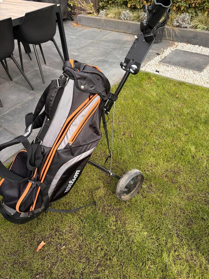 Wilson Golftas & Trolley - Complete Set!, Sport en Fitness, Golf, Gebruikt, Tas, Overige merken, Ophalen of Verzenden