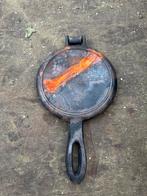 Gietijzeren wafelijzer voor op kachel, Antiek en Kunst, Ophalen of Verzenden